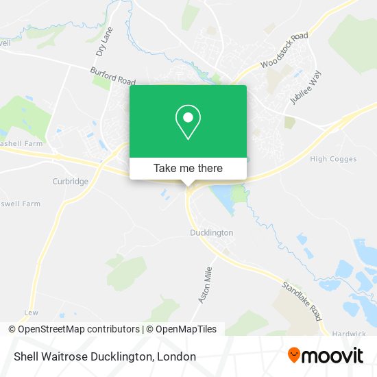 Shell Waitrose Ducklington map