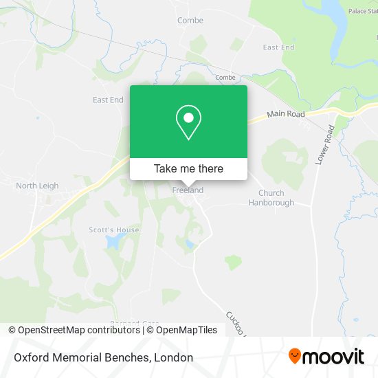 Oxford Memorial Benches map