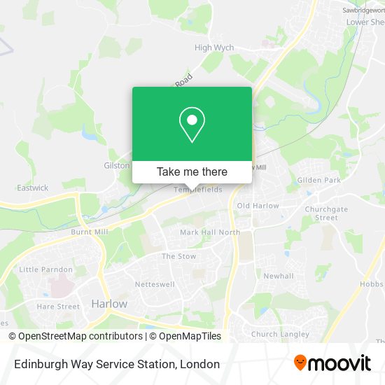 Edinburgh Way Service Station map
