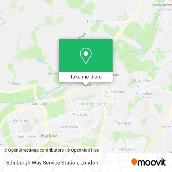Edinburgh Way Service Station map