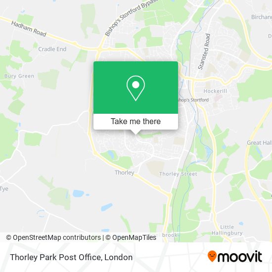 Thorley Park Post Office map