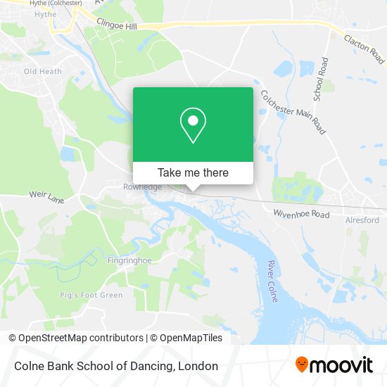 Colne Bank School of Dancing map