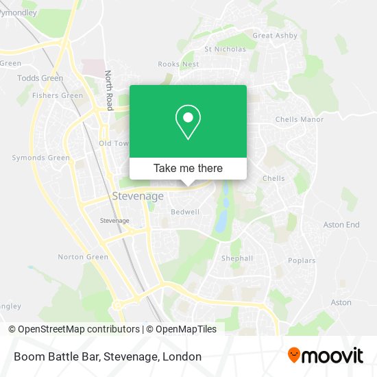 Boom Battle Bar, Stevenage map