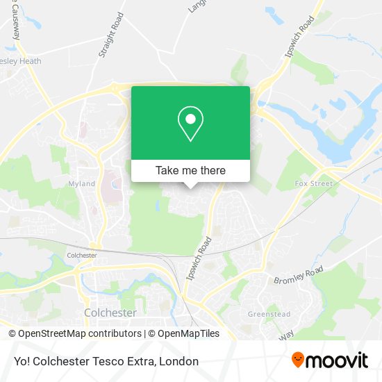 Yo! Colchester Tesco Extra map