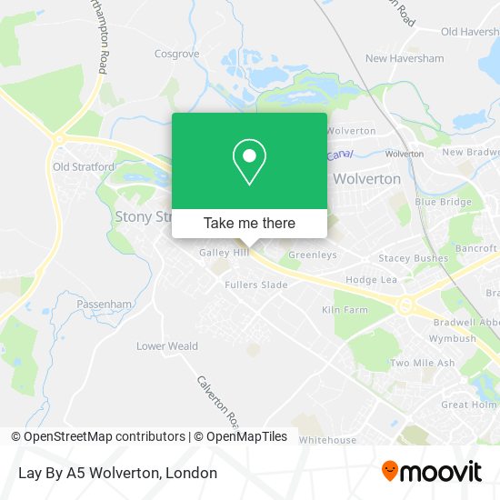 Lay By A5 Wolverton map