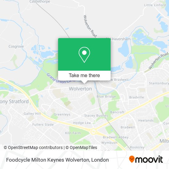Foodcycle Milton Keynes Wolverton map