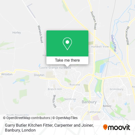 Garry Butler Kitchen Fitter, Carpenter and Joiner, Banbury map