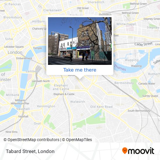 Tabard Street map