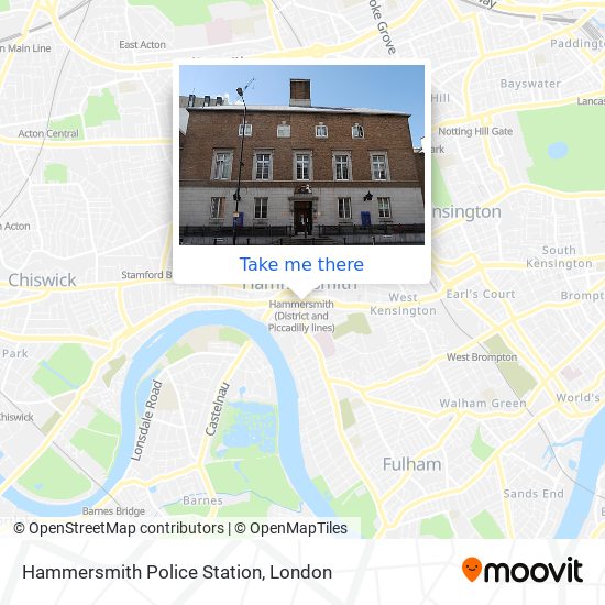 Hammersmith Police Station map