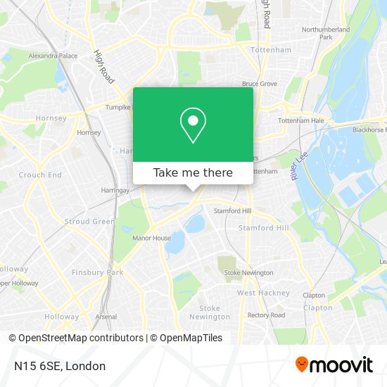 N15 6SE map