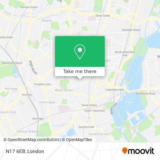 N17 6EB map