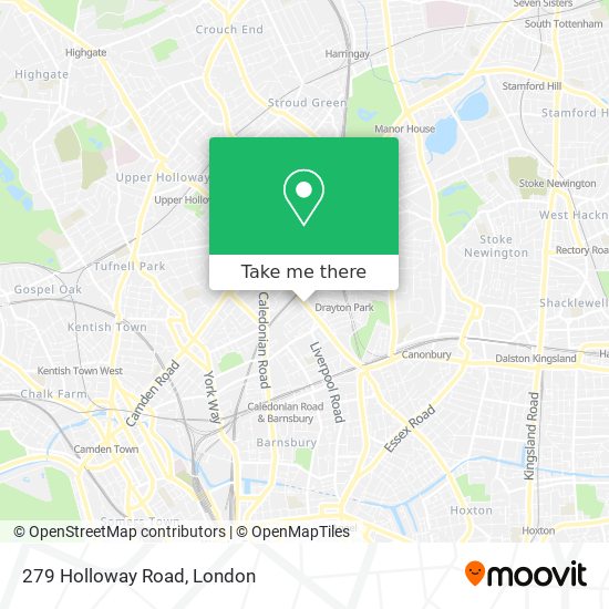 279 Holloway Road map