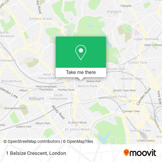 1 Belsize Crescent map
