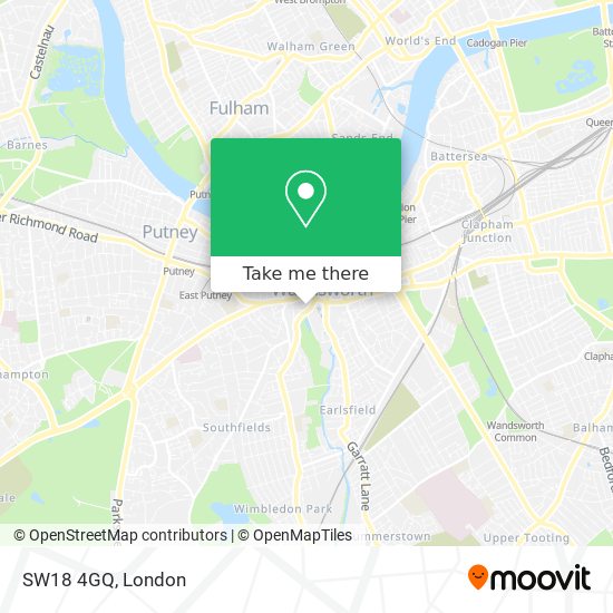 SW18 4GQ map