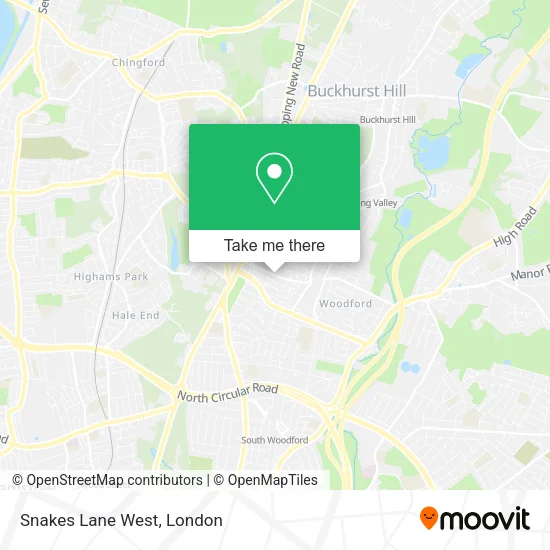 Snakes Lane West map