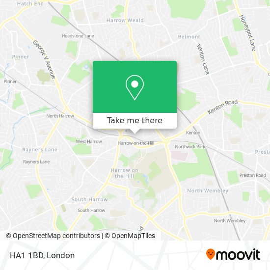 HA1 1BD map