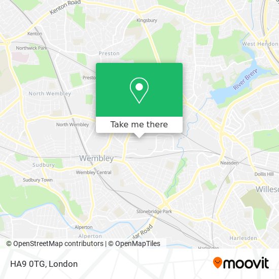HA9 0TG map