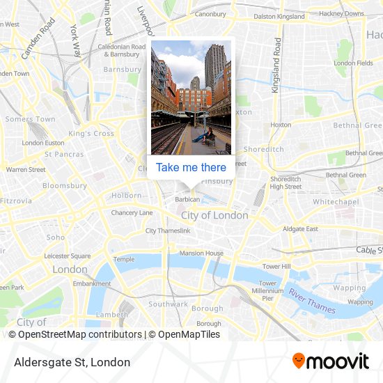 Aldersgate St map