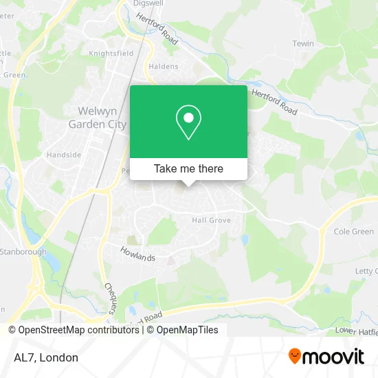 How to Get to AL7 in Welwyn Garden City by Bus or Train?