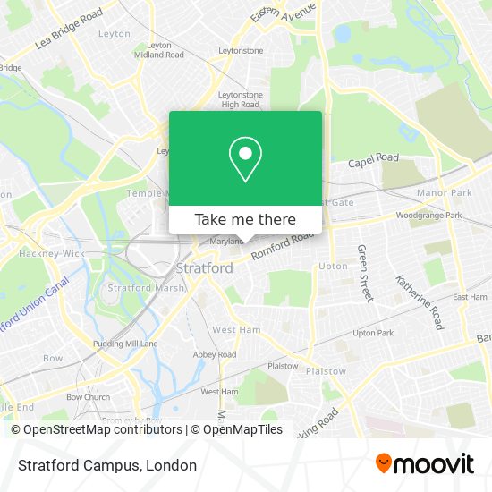 Stratford Campus map