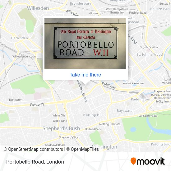 Portobello Road map