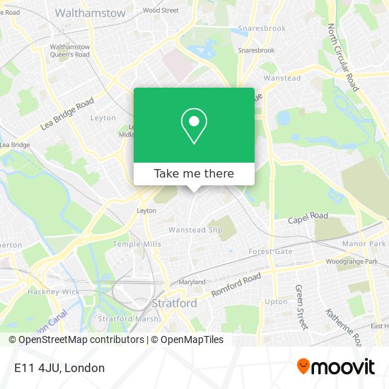 E11 4JU map