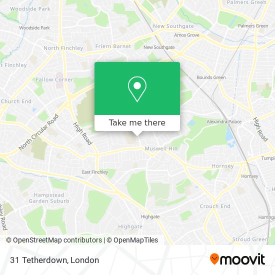 31 Tetherdown map