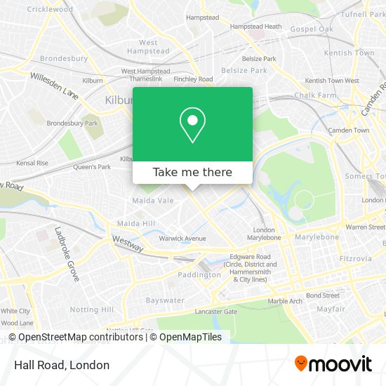 Hall Road map