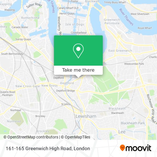 161-165 Greenwich High Road map