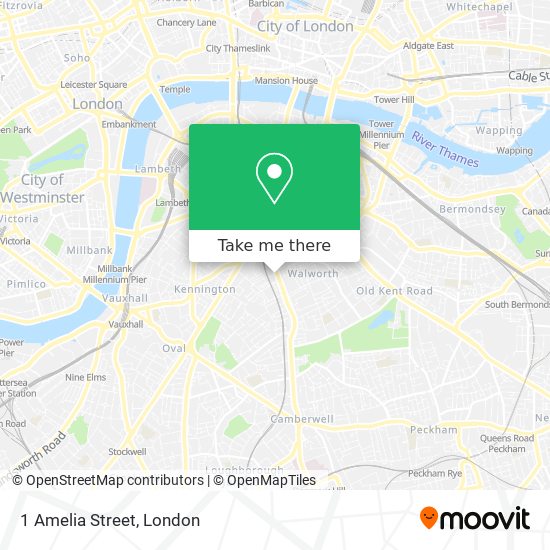 1 Amelia Street map