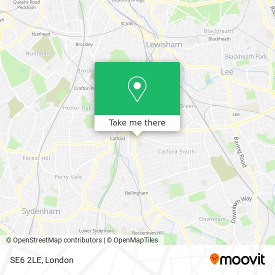 SE6 2LE map