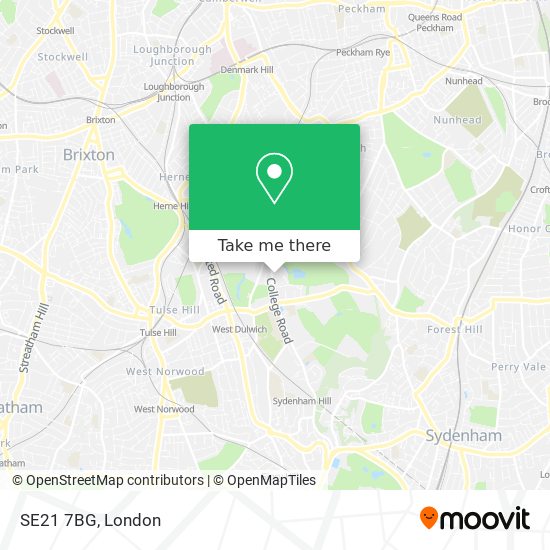 SE21 7BG map