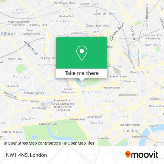 NW1 4NS map