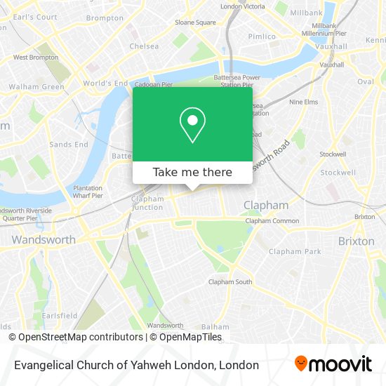 Evangelical Church of Yahweh London map