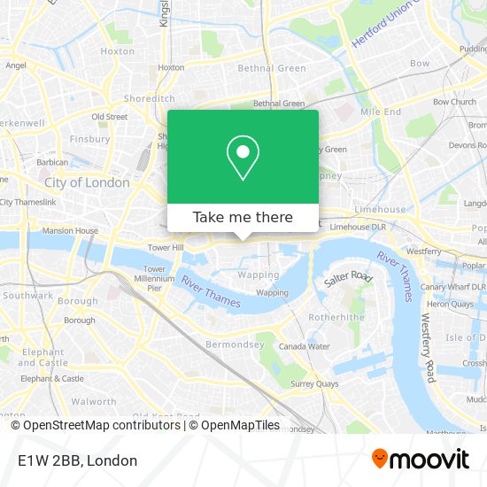 E1W 2BB map