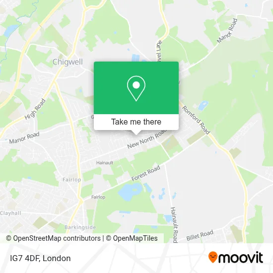 Ig7 Postcode Map How to Get to IG7 4DF in Hainault by Bus, Tube or Train?