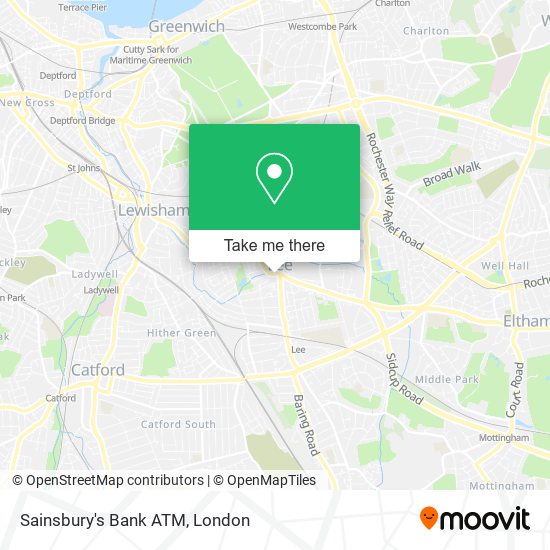 Sainsbury's Bank ATM map