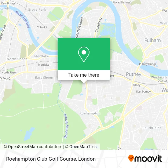 Roehampton Club Golf Course map