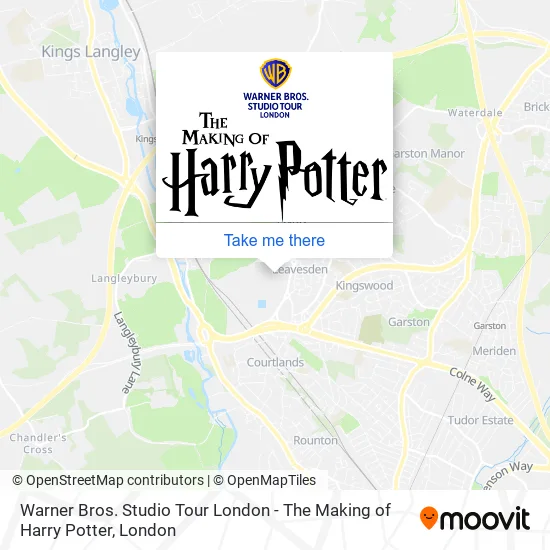 Warner Bros. Studio Tour London - The Making of Harry Potter map