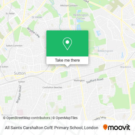 All Saints Carshalton CofE Primary School map