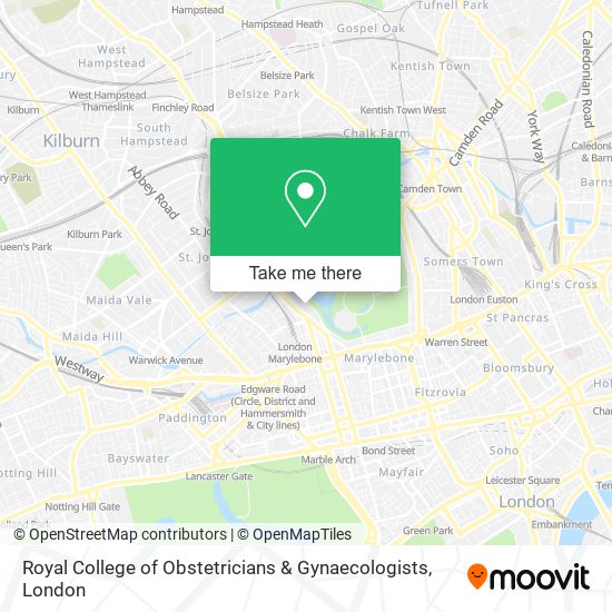 Royal College of Obstetricians & Gynaecologists map