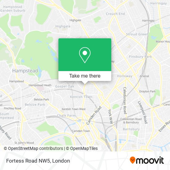 Fortess Road NW5 map