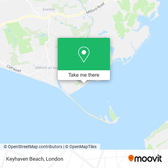 Keyhaven Beach map