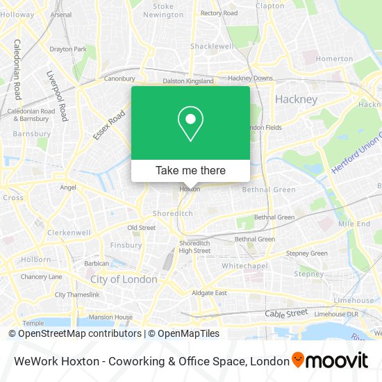 WeWork Hoxton - Coworking & Office Space map