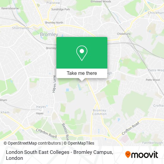 London South East Colleges - Bromley Campus map