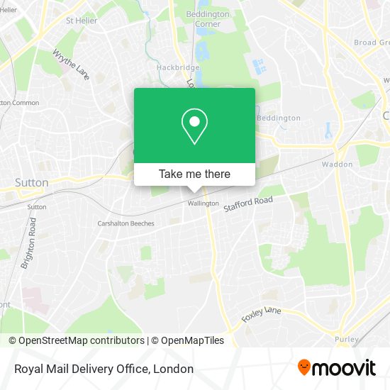 Royal Mail Delivery Office map