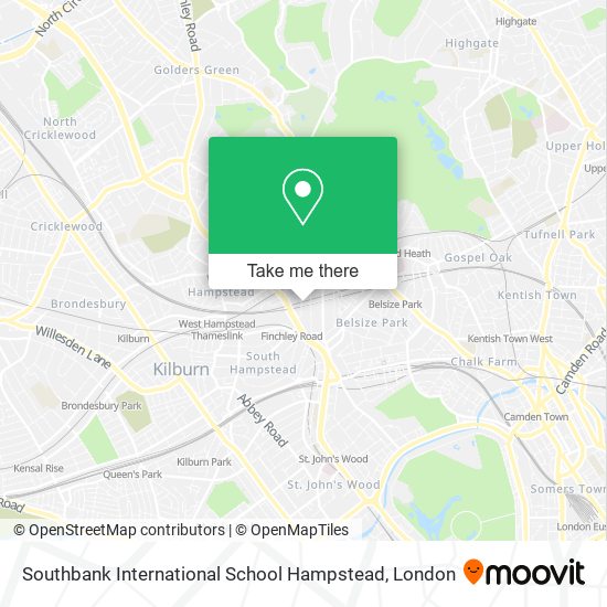 Southbank International School Hampstead map