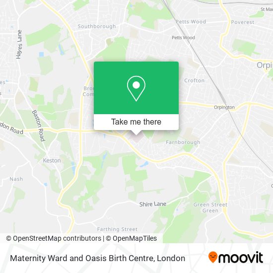 Maternity Ward and Oasis Birth Centre map