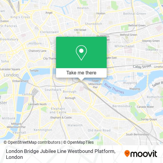 London Bridge Jubilee Line Westbound Platform map