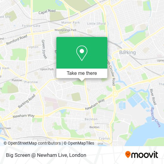 Big Screen @ Newham Live map